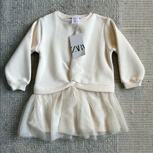 *NWT* Zara Toddler Dress with Tulle Skirt